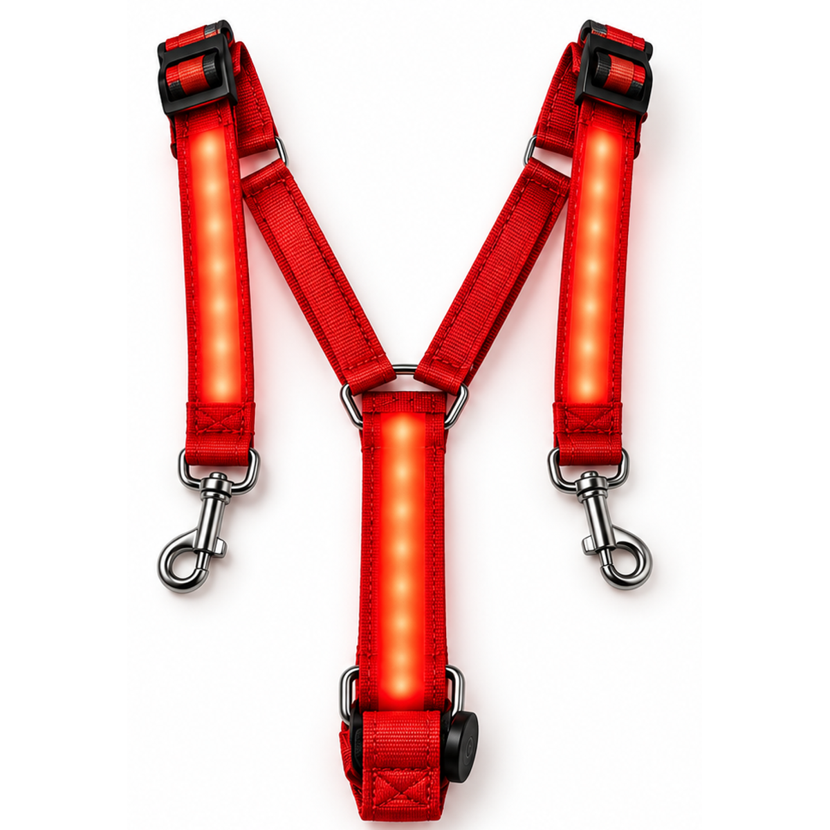EquiGlow LED Chest Harness - Red